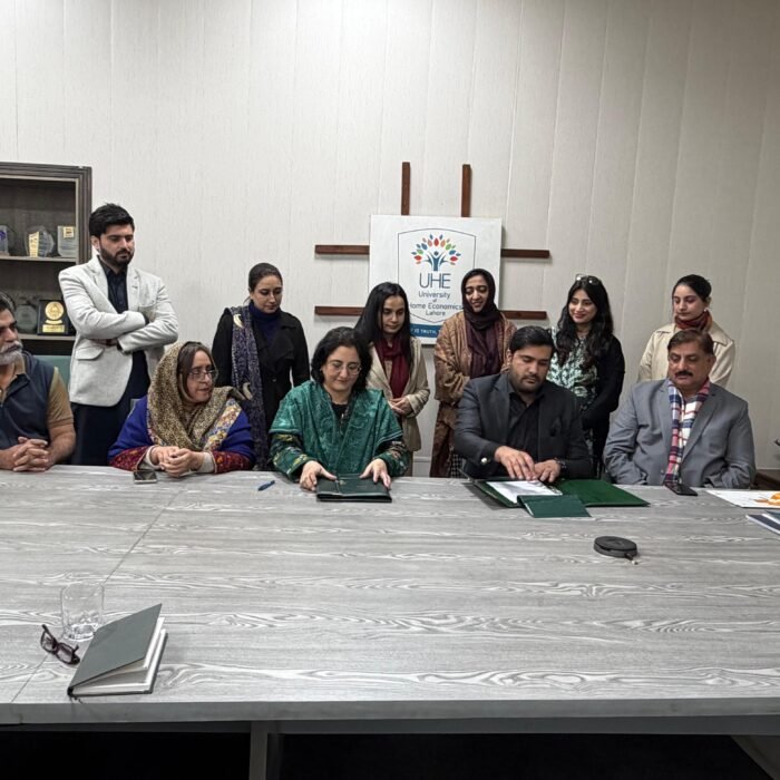 Syed Aun Shah signs agenda with VC UHE to build demo labs, training institute, and support student overseas placements