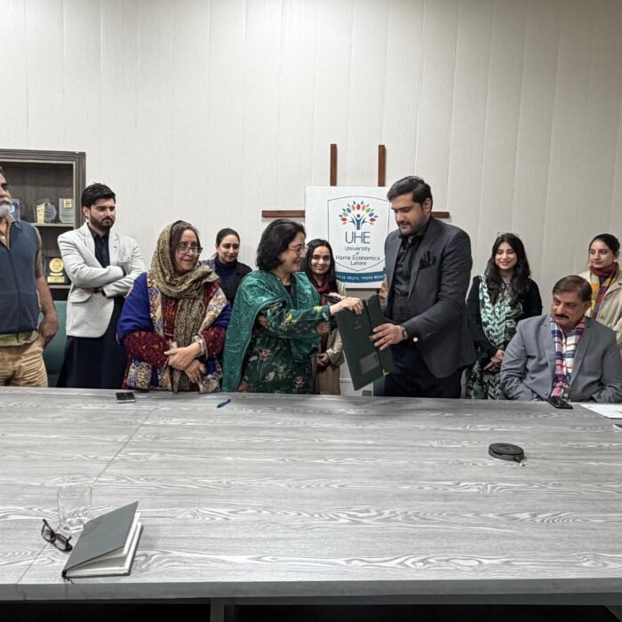 Syed Aun Shah signs agenda with VC UHE to build demo labs, training institute, and support student overseas placements