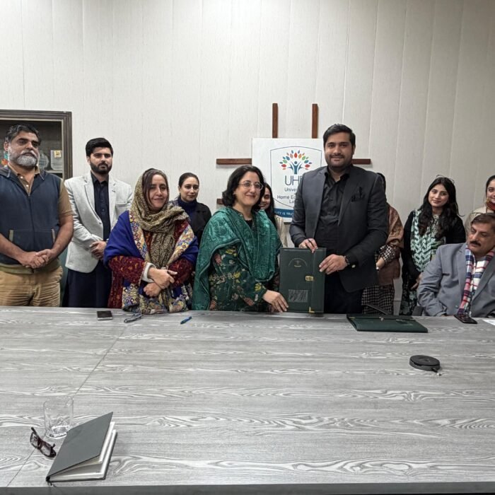 Syed Aun Shah signs agenda with VC UHE to build demo labs, training institute, and support student overseas placements