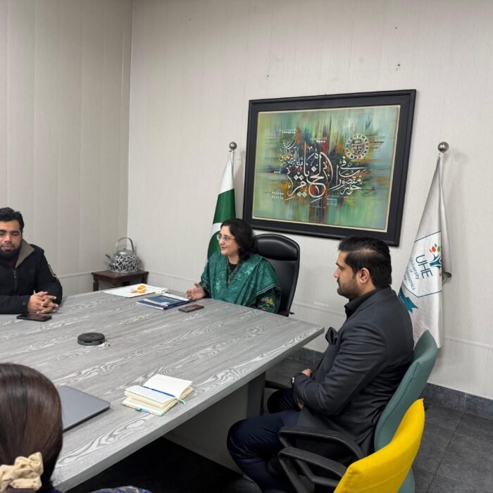 Syed Aun Shah signs agenda with VC UHE to build demo labs, training institute, and support student overseas placements