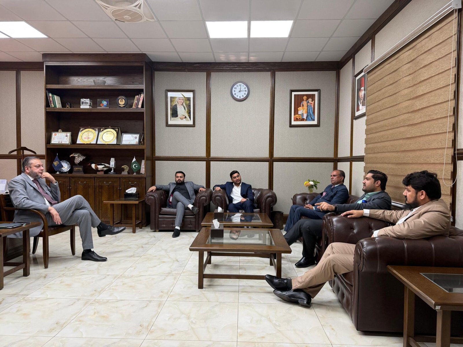 Syed Aun Shah welcomed by VC of IUB